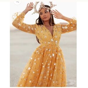 Jessakae Elegant Yellow gold Star Celestia Dress